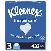 Kleenex Trusted Care Facial Tissue, 8.20" x 8.40", White 432 Count