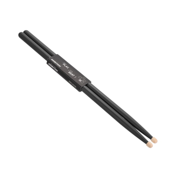 1 Pair Wood Drumstick Anti Slip Handle Grips 7A Black Drum Stick Wood Tip