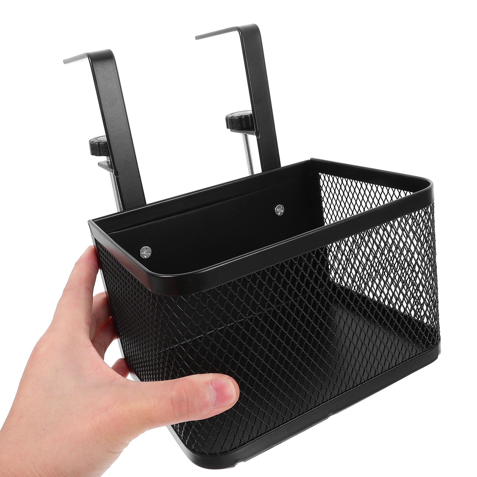 Hytrove Black Desk Side Organizer 1 Set, Compact Storage Solution 15.7 x 6.3 x 4.9 Inches for Office and Home