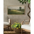 thumbnail image 3 of Drsoum Vintage Wall Art The Vast Grassland Wilderness Landscape Painting Retro Meadow Scenery Farmhouse Kitchen Living Room Decor 8x16in Natural Framed, 3 of 6