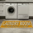 thumbnail image 4 of Ottomanson Non-Slip Rubberback Text 2x5 Laundry Room Runner Rug, 20" x 59", Orange, 4 of 8