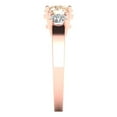 thumbnail image 3 of Three-Stone Engagement Ring for Women - 1.5ct Natural Morganite in 14K Rose Gold Promise Ring, 3 of 6