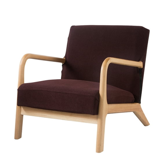 KBOOK Jacquard Stretch Armchair Slipcover with Zipper Wood Chair Cover Protector Home Decor