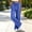 Blue, variant on Tranfacy Women Solid Sport Full Length Pants Drawstring Elastic Waist Casual Trousers with Side Pockets for Daily Wear