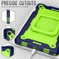 thumbnail image 3 of elitegadget Case for Samsung Galaxy Tab A9+ Plus 11 Inch (SM-X210/X215/X216) 2023 Released - Heavy Duty Impact Resistant Case Cover with Rotating Ring Stand + 1 Stylus (Navy Blue/Green), 3 of 5