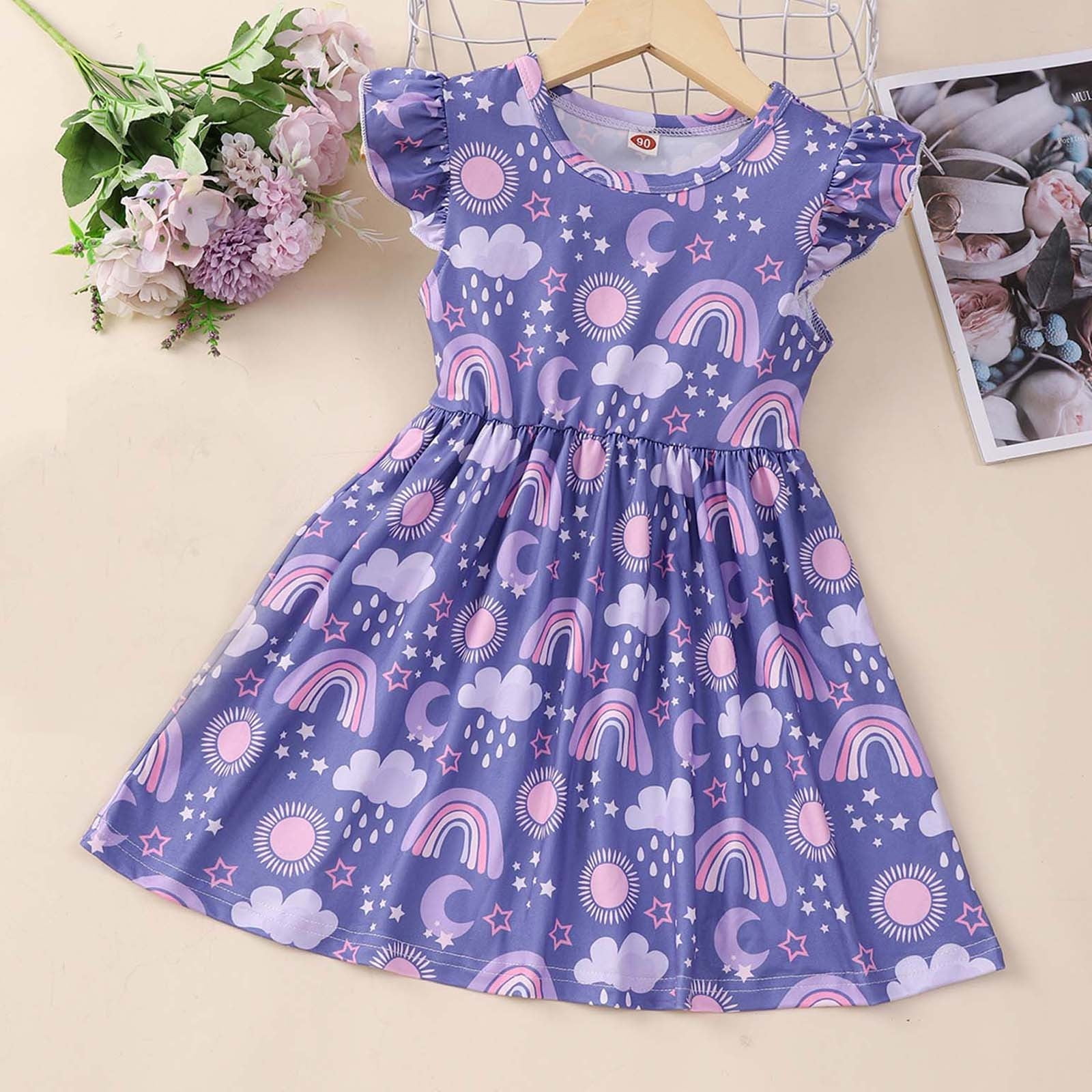 Leesechin Girls Dresses Clearance Dresses Swing Sundress Toddler Summer