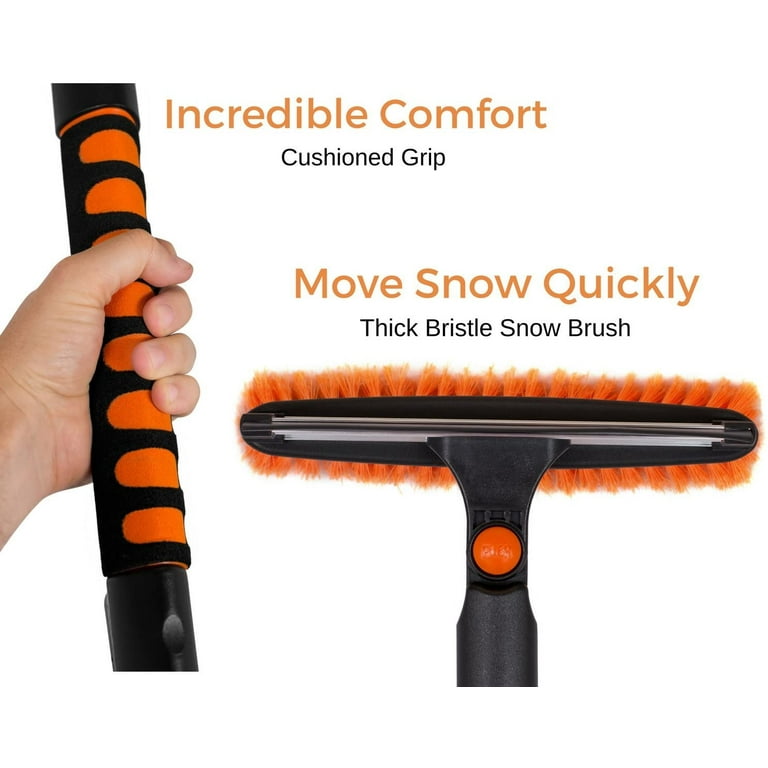 BirdRock Home Snow Moover 46 Extendable Snow Brush with Squeegee and Ice  Scraper - Foam Grip - T-Shape Auto Snow Brush - Auto Ice Scraper - Car -  Yahoo Shopping