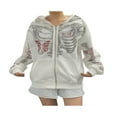 thumbnail image 2 of MesaSe Skeleton Hoodies Women Men Rhinestone Graphic Print Sweatshirt Jackets, 2 of 6