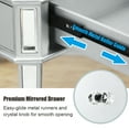 thumbnail image 6 of Costway 2 ed Vanity Make-Up Desk Silver Glass Console Dressing Table, 6 of 10