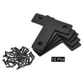 thumbnail image 4 of Uxcell T Shape Bracket, 40x40mm Iron Spray Paint with Screws Black 12Pack, 4 of 6