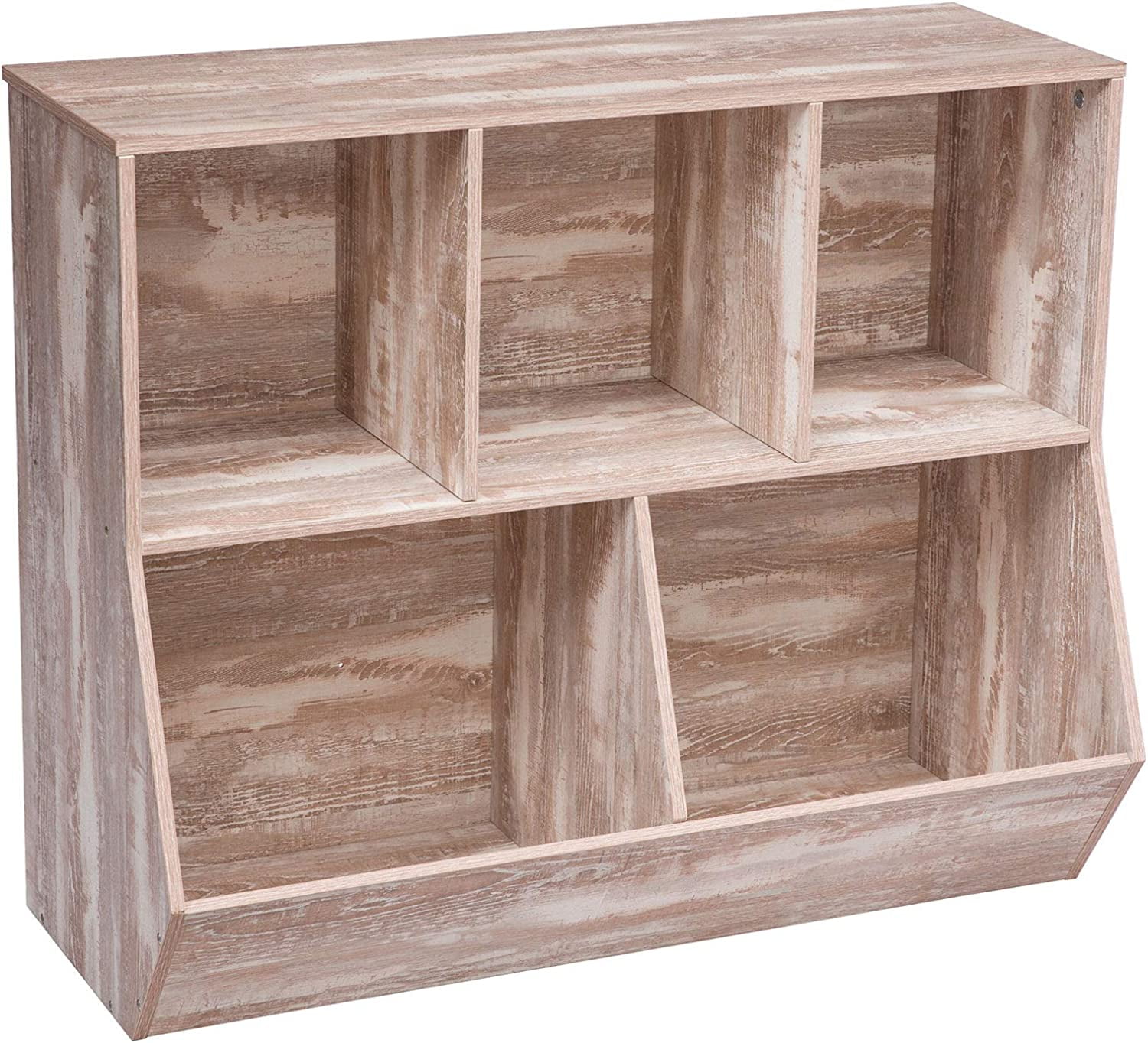 Kids Bookshelf, Bookcase Footboard, Toy Storage Cubby, Children's Toy Shelf, Toy Storage