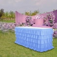 thumbnail image 4 of DAMAI Pink Table Skirt Tutu Ruffled Tablecloth for Rectangle Table,Birthday Party Cake Dessert Decorations,6FT Tutu Table Skirt for Birthday, Shower, Wedding & Gradient Table Decorations, 4 of 6