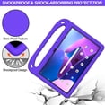 thumbnail image 3 of Allytech Lenovo Tab M10 Plus10.6" 3rd Generation Case Model TB-125F/TB-128F 2022 Released - Soft EVA Rubber Kids Friendly Shockproof Foldable Kickstand Handle Lightweight Case for Girls Boys - Purple, 3 of 6