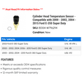 thumbnail image 2 of Cylinder Head Temperature Sensor - Compatible with 2000 - 2002, 2004 - 2015 Ford E-350 Super Duty 2001 2005 2006 2007 2008 2009 2010 2011 2012 2013 2014, 2 of 2