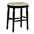 thumbnail image 1 of Linon Marino 30" Upholstered Backless Bar Stool in Antique Black Wood, 1 of 7
