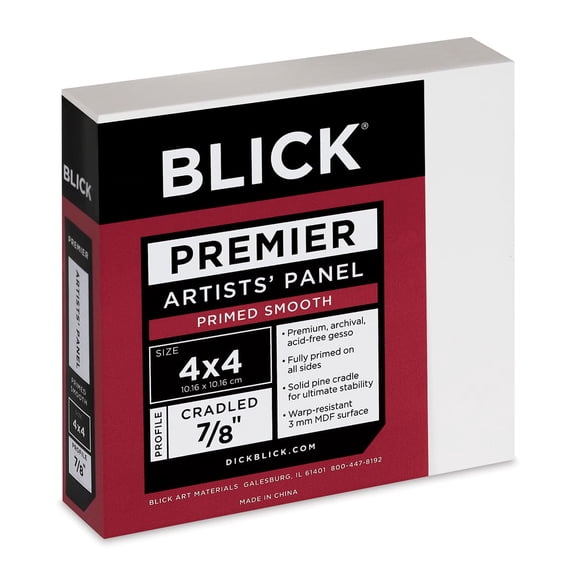 Blick Premier Artists' Panel - Traditional Cradle, 7/8", 4" x 4"