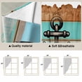 thumbnail image 5 of Nautical Anchor Swag Curtains for Kitchen/Bedroom/Living Room, Retro Blue Brown Wooden Boards Farmhouse Scalloped Curtains 63 Inch Long, Window Swag Topper Curtains Valances 2 Panels Set 36"x63", 5 of 8