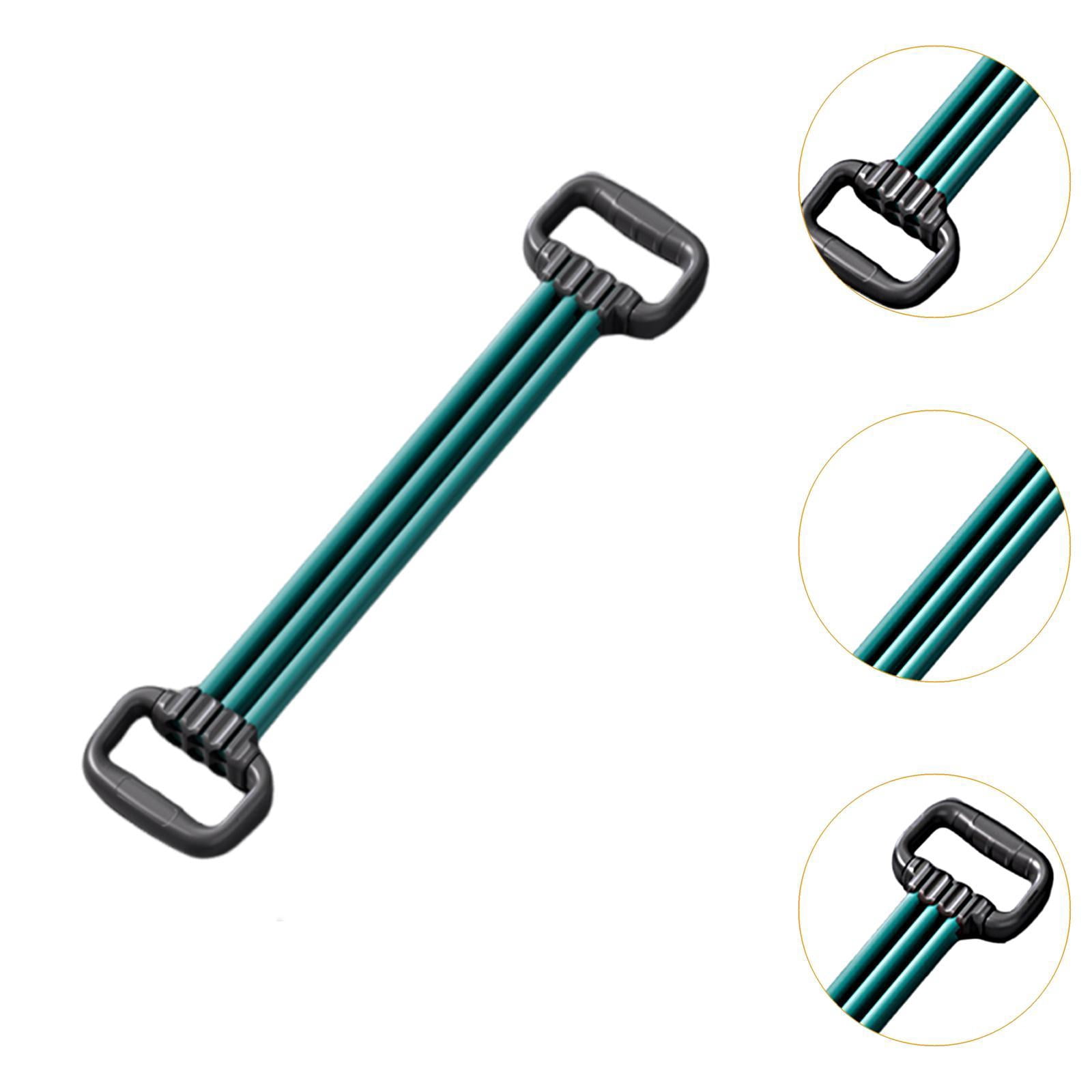 QccHieUs Chest Expander Resistance Bands 3 Ropes Resistance Adjustable Portable Pull Rope Green