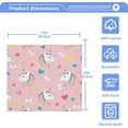 thumbnail image 4 of Unicorn Love Pink Washcloth 12x12in Set, 6 Pack Absorbent Cotton Towel Square Kitchen Dishes Towels, Soft Cleaning Face Hand Towel Fast Drying Wash cloth, 4 of 7
