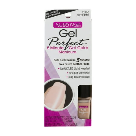 Nutra Nail Gel Perfect 5 Minute Gel-Color Manicure, Sheer Pink