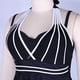 thumbnail image 5 of Traje de baño halter para mujer, talla grande, traje de baño de dos piezas, conjunto de tankini Fokelyi WMZL-931-7, 5 of 7