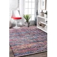 thumbnail image 1 of nuLOOM Tapis de Chevron Tissé à la Main Rochell, 9' 6" x 13' 6", Indigo, 1 of 1
