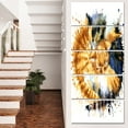 thumbnail image 1 of Cute Kitten Graphical Illustration - Animal Canvas Wall Art, 1 of 3