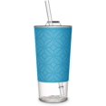 thumbnail image 1 of Ello Tidal Glass Tumbler with Straw, 20 oz, 1 of 3