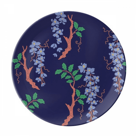 

Purple Japanese Culture Plate Decorative Porcelain Salver Tableware Dinner Dish