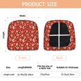 thumbnail image 3 of Red Christmas Gingerbread and Mitten Seat Covers for Dining Room Chairs Set Of 4,Stretch Printed Washable Chair Seat Cover with Elastic Ties and Button,Removable Waterproof Couch Cushion Covers, 3 of 6
