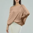 thumbnail image 7 of Sweaters For Women Asymmetric Draped Jumper Long Batwing Sleeve Off The Shoulder Slouchy Knit Pullover Xl Womens Sweaters, 7 of 7