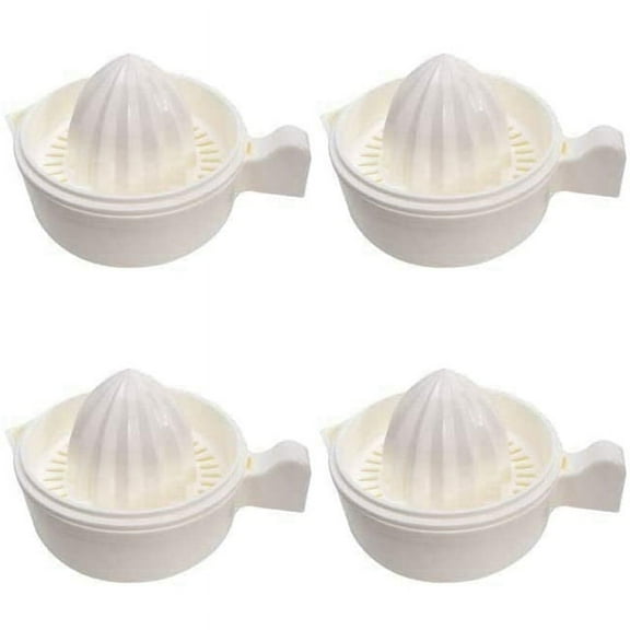 4X Manual Lemon Squeezer, Orange Juice Squeezer, Citrus Orange Manual Hand Juicer Lid Rotation Anti-Slip Reamer
