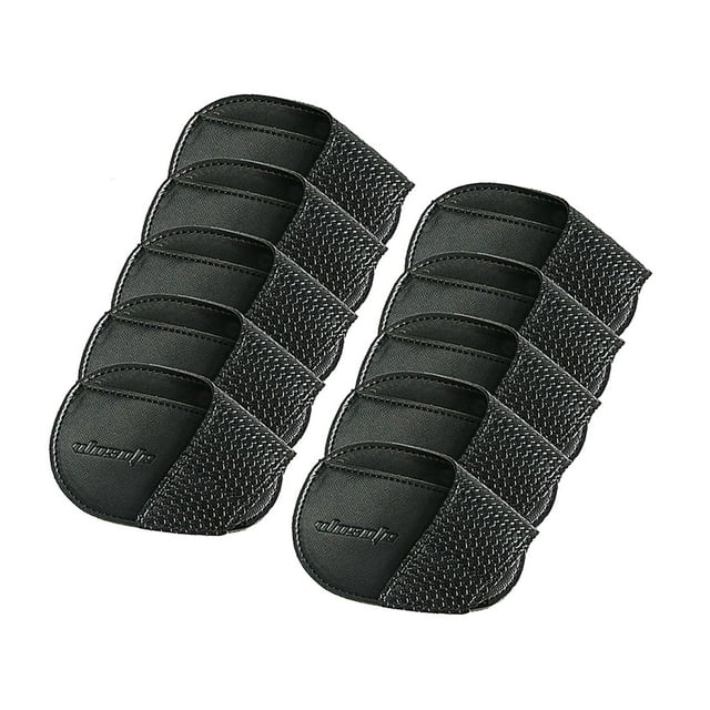 Thinsony Golf Head Covers PU Portable Protector Travel Athlete Golf for Training Black Small 10 Pcs 1Set
