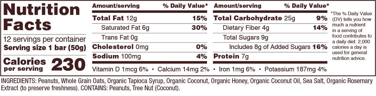 Deliciously Nutty and Nourishing: Bob's Red Mill Peanut Butter Coconut & Oats Bob's Bar - Pack of 12, 1.76 Ounce Each