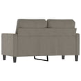 thumbnail image 3 of vidaXL 2-Seater Sofa Light Grey 120 cm Velvet, 3 of 5
