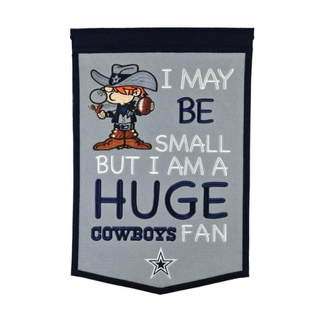 Nfl Dallas Cowboys Fan - Dallas Cowboys NFL Embroidered Wool 12x18 Lil Fan Banner Flag