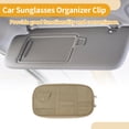 thumbnail image 3 of Clip para gafas de sol en el parasol del coche Unique Bargains, soporte para gafas de sol PU cuero beige 1 Pc, 3 of 7