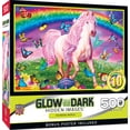 thumbnail image 2 of Glow in the Dark - Rainbow World 500 Piece Puzzle, 2 of 4