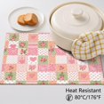 thumbnail image 5 of Placemat, Pioneer Flower Floral Print Pattern Place Mats Table Mat Set Of 2, PVC Washable Placemats for Party Kitchen Dining Decoration, 18x12 Inch, Fade Resistant, 5 of 6