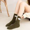 thumbnail image 2 of Calcetines para el clima, 5 pares de calcetines hasta la pantorrilla para mujer, calcetines de moda de estilo coreano, calcetines deportivos de estilo japonés Harajuku, estilo universitario, 2 of 5