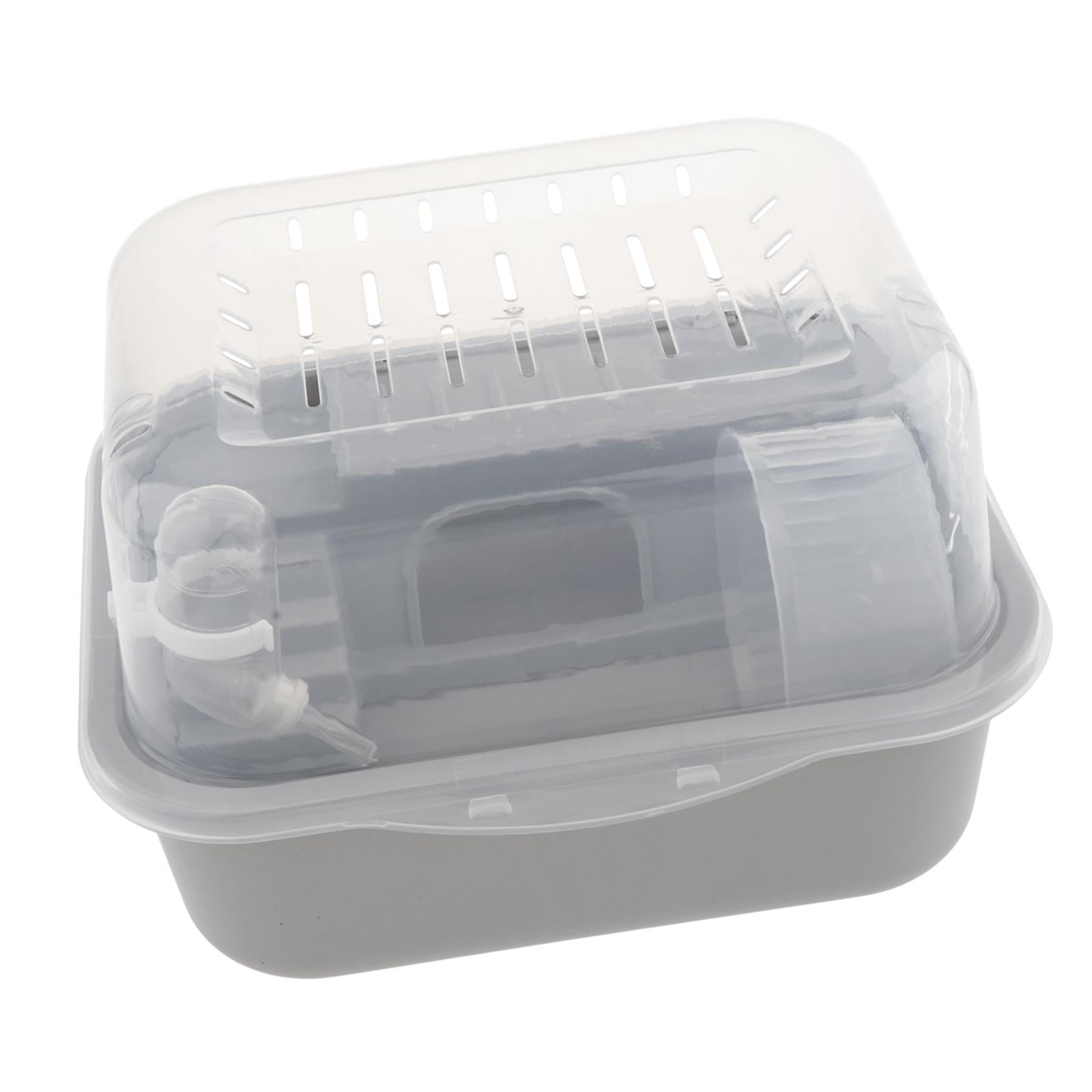 Serenable Hamster Cage Breathable Guinea Pig Cage Habitat for Mice Guinea Pigs Gerbils Gray