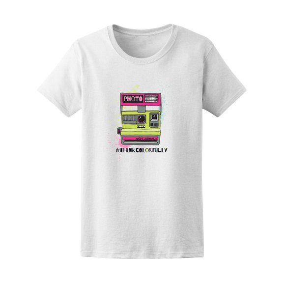 Color Hashtag Think Colorfully Camera Tee - Image by Shutterstock