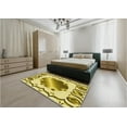 thumbnail image 5 of Ahgly Company Machine Washable Indoor Square Transitional Dark Golden Rod Brown Area Rugs, 8' Square, 5 of 7