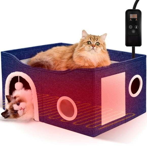 Temporizador de temperatura ajustable Heeyoo para gatos con calefacción para interiores