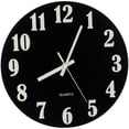 thumbnail image 1 of Creative Silent Wooden Round Wall Clock Luminous Clock Quartz Clock No Battery, 1 of 7