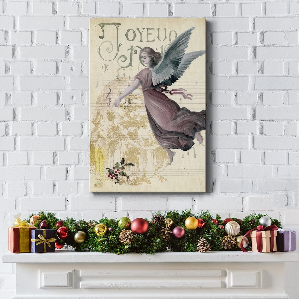 Christmas Greetings Collection B- Gallery Wrapped Canvas