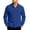 Blue, variant on Men's Turn-Down Collar Jacket, Solid Color Loose Fit Long Sleeve, Casual Outerwear Coat With Pockets For Men White M