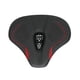 thumbnail image 2 of Cojín ergonómico para asiento de bicicleta para una mayor comodidad al hacer ejercicio, en posición estacionaria, Línea roja, 2 of 9