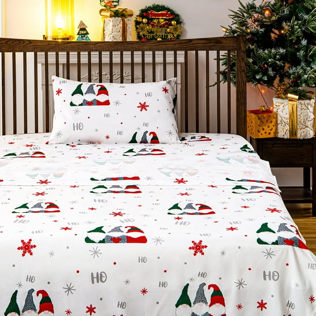 Juego de Sábanas para Niños BYSURE Doble Christmas Dwarf 3 Piezas