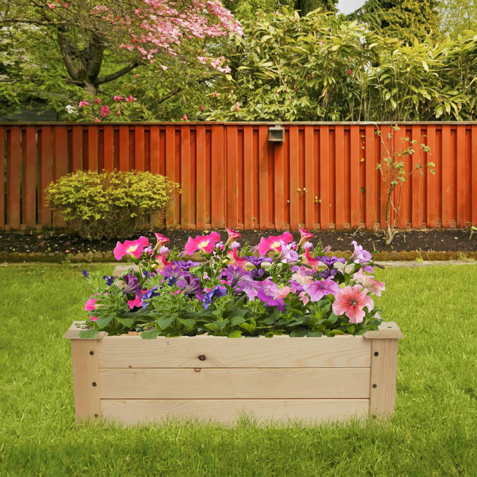 Winado Raised Garden Bed Outdoor Wooden Planter Raised Bed